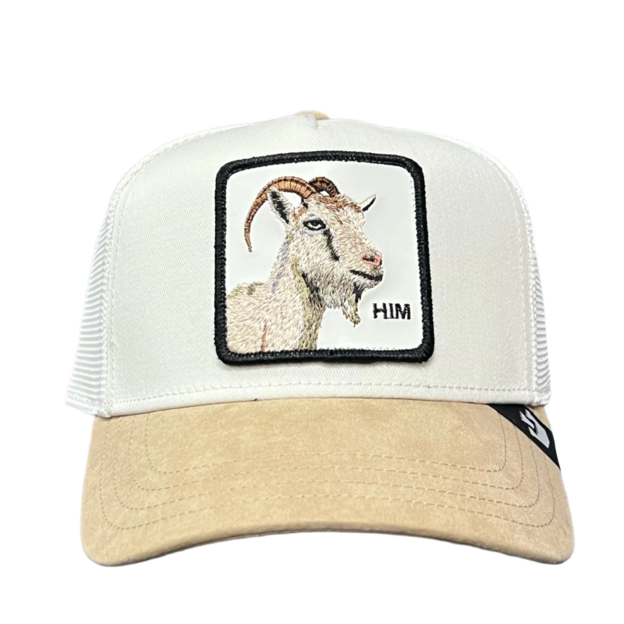 goorin bros tan the suede goat him trucker snapback hat