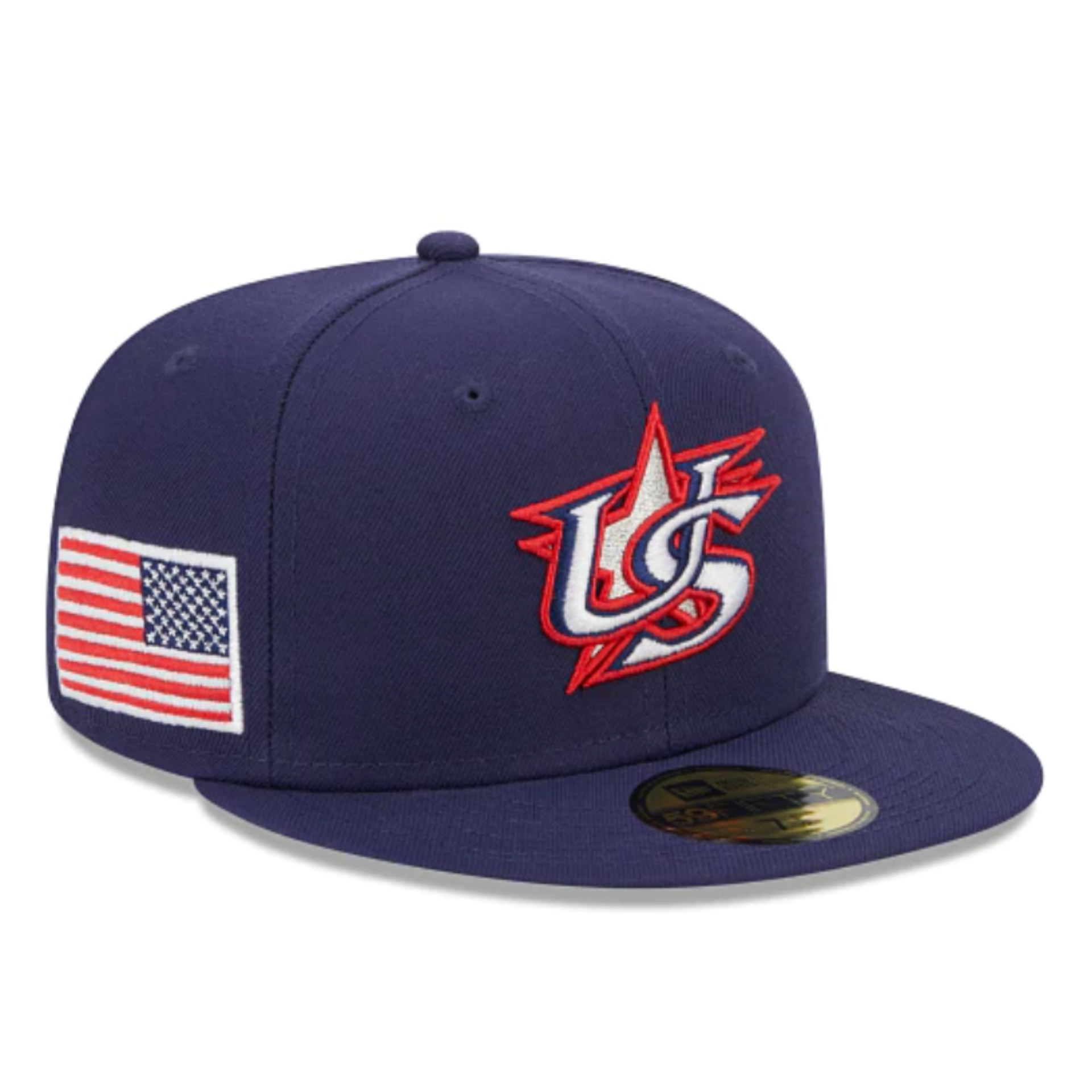 NewEra USA Flag side patch Fitted Cap.