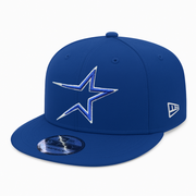 Front View of Houston Astros Star logo Dark Blue 9Fifty Snapback Hat