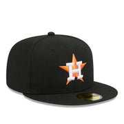 New Era Houston Astros Black 59FIFTY Fitted Hat front right view