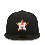 New Era Houston Astros Black 59FIFTY Fitted Hat front view