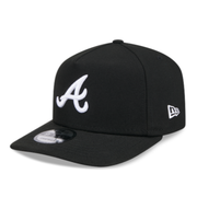 New Era Atlanta Braves Black White 9FIFTY A-Frame Snapback Hat