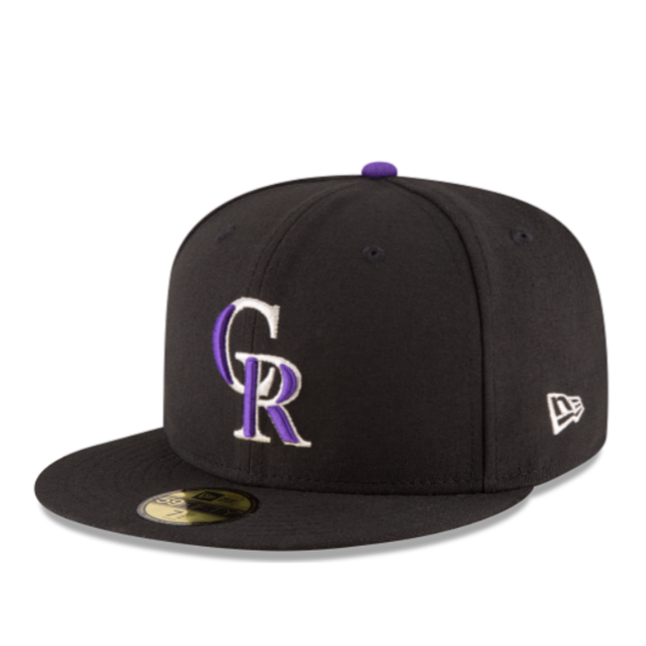 New Era MLB Colorado Rockies CR Black 59Fifty Fitted Hat