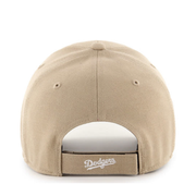 Back of 47 Brand Los Angeles Dodgers Khaki MVP Adjustable Velcro Hat