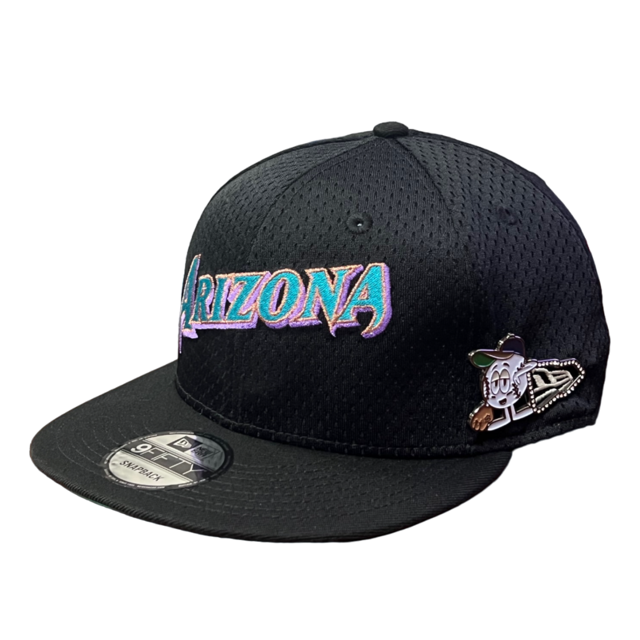 NewEra MLB Arizona Diamondbacks A Post-Up Pin Mesh 9FIFTY Snapback Cap.