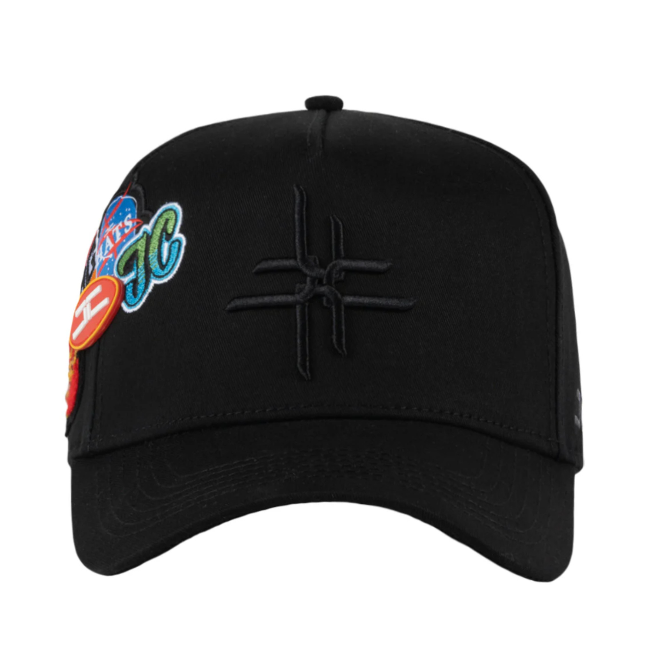 JC Double Curve Black Snapback Hat