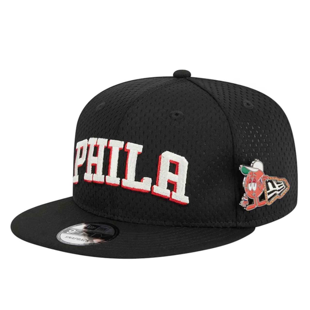 NewEra NBA Philadelphia 76ers Post-Up Pin Mesh 9FIFTY Snapback Hat