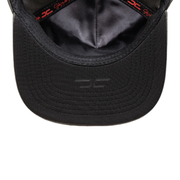 JC Hat Scarface with cash charcoal grey snapback under visor