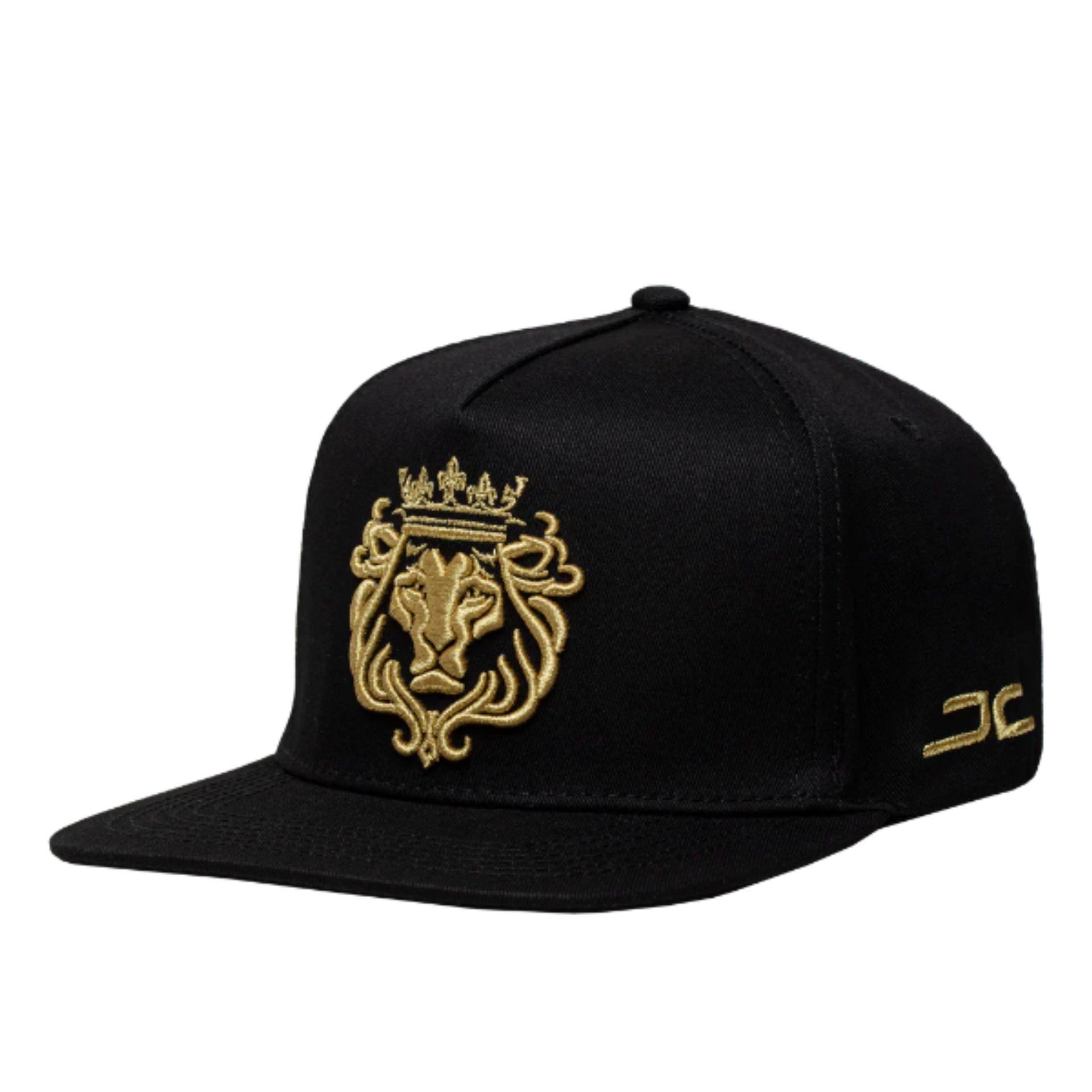 JC Gold lion logo Black snapback