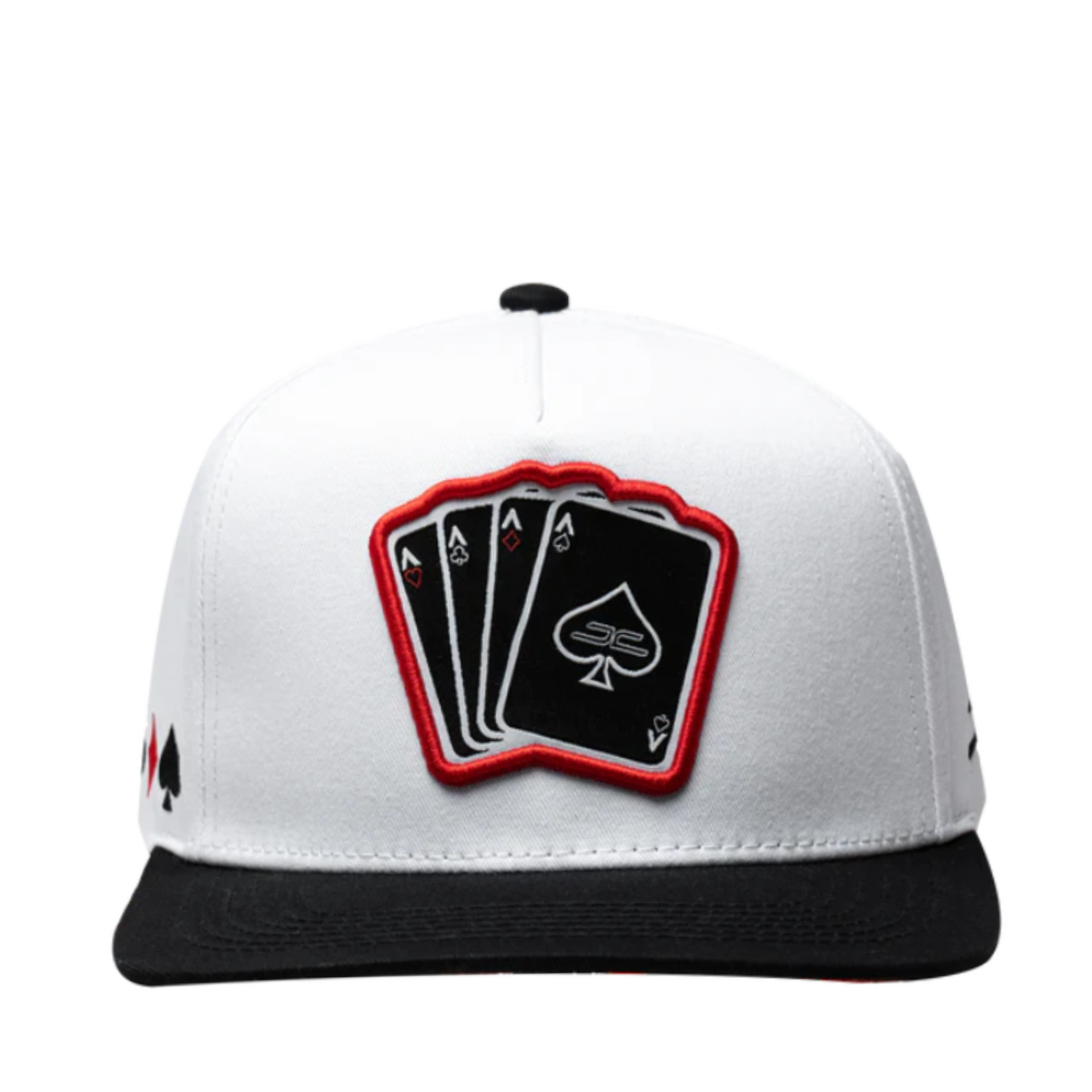 JC Hat Poker Ace four cards White/Black snapback