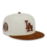 Cream Los Angeles Dodgers Corduroy Visor New Era Fitted Hat