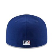Back of YOUTH Los Angeles Dodgers World Series Champions 2024 Blue 59FIFTY Fitted Hat 