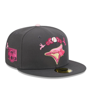 Side View of New Era Toronto Blue Jays Day of the Dead Graphite 59FIFTY Fitted Hat