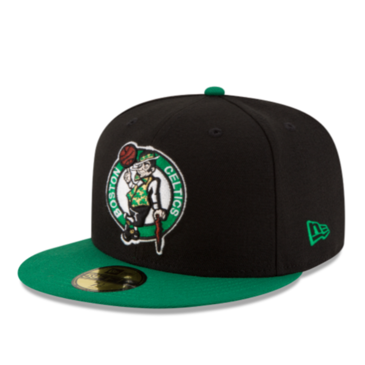 New Era Boston Celtics Black and Green 2 Tone 59Fifty Fitted Hat Front