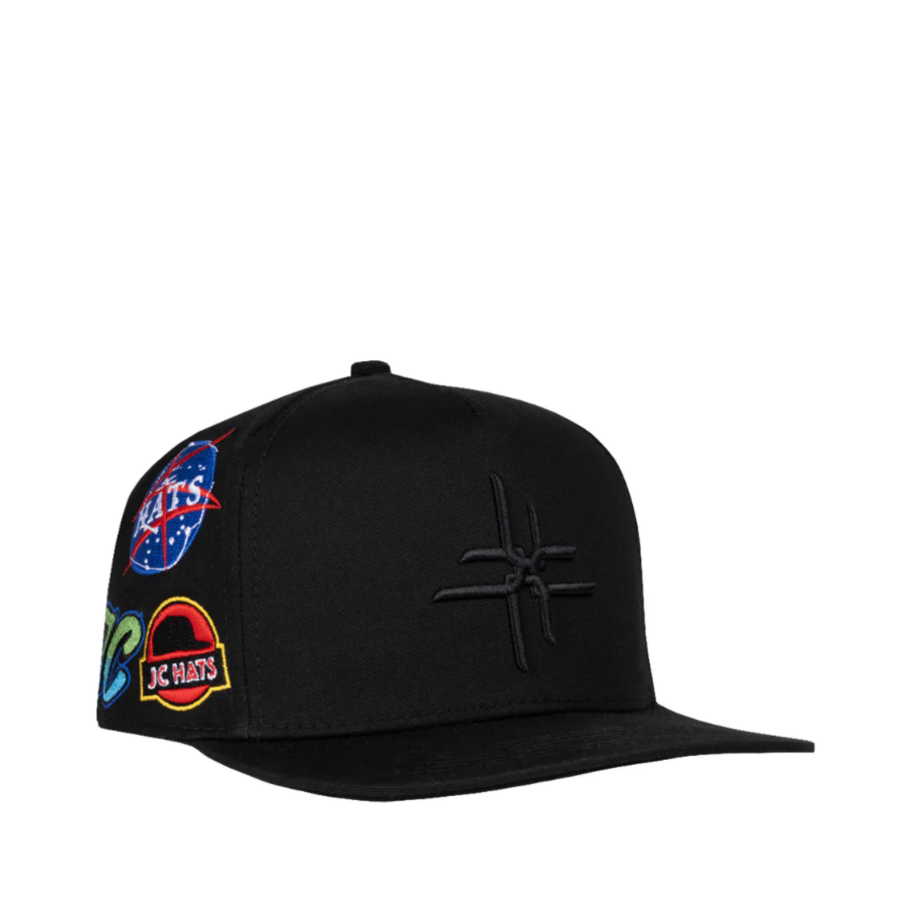 jc brand black DOUBLE SNAPBACK HAT