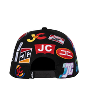 jc brand black DOUBLE SNAPBACK HAT