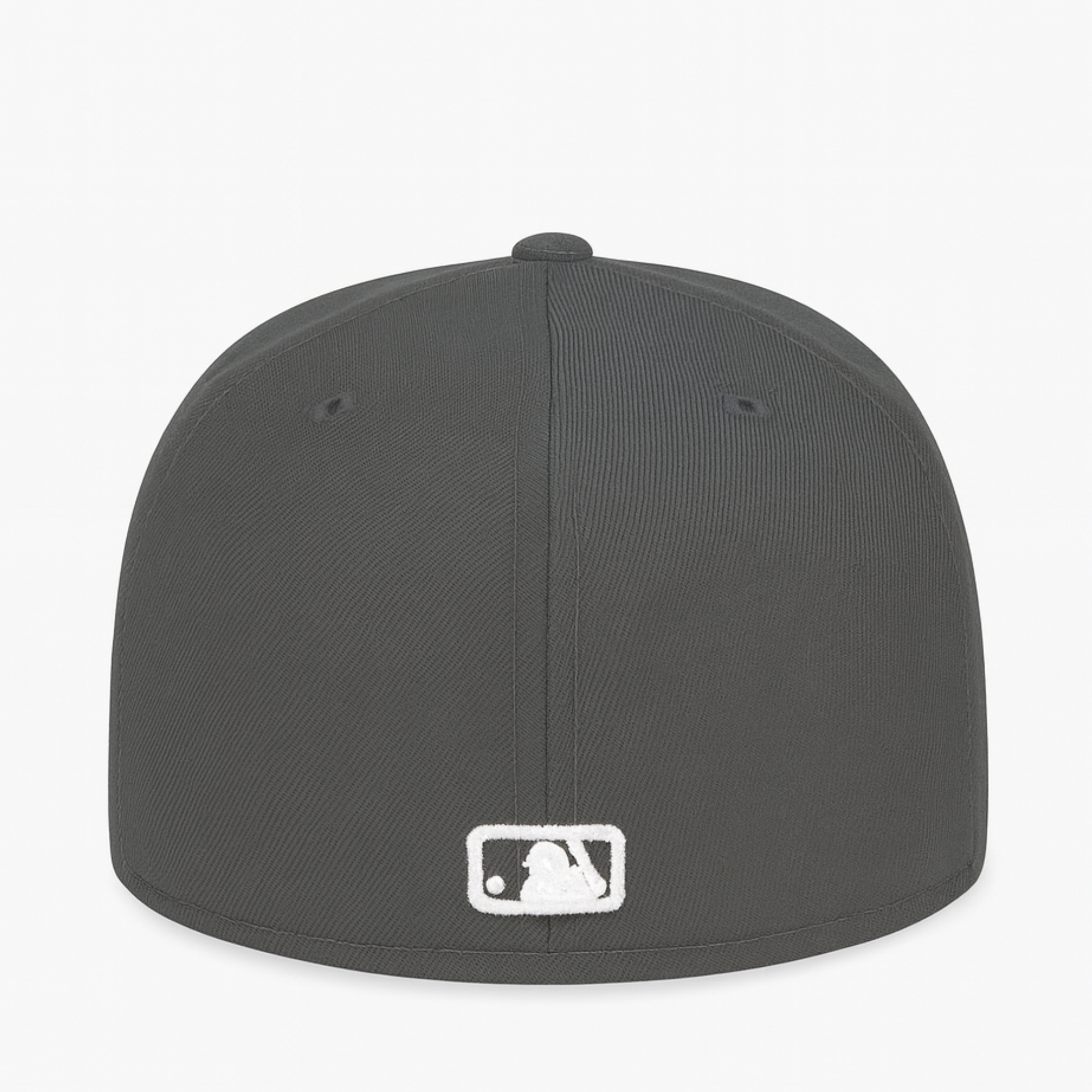 Back of New Era New York Yankees NY Dark Gray White 59FIFTY Fitted Hat