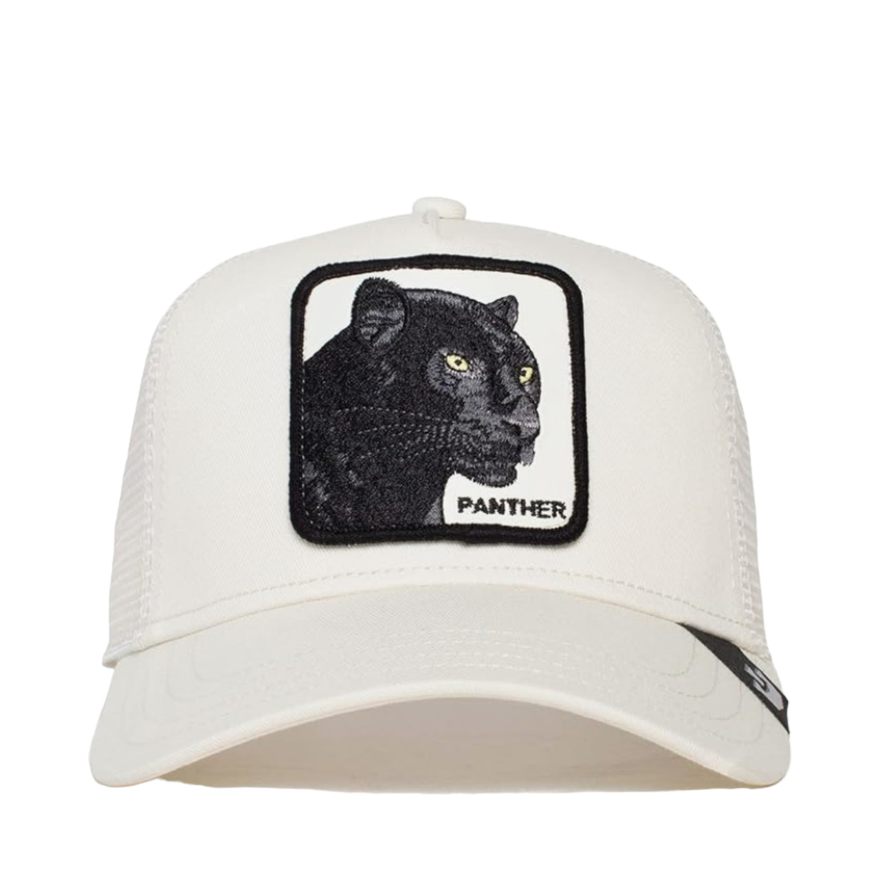 White The Panther Goorin Bros trucker snapback hat