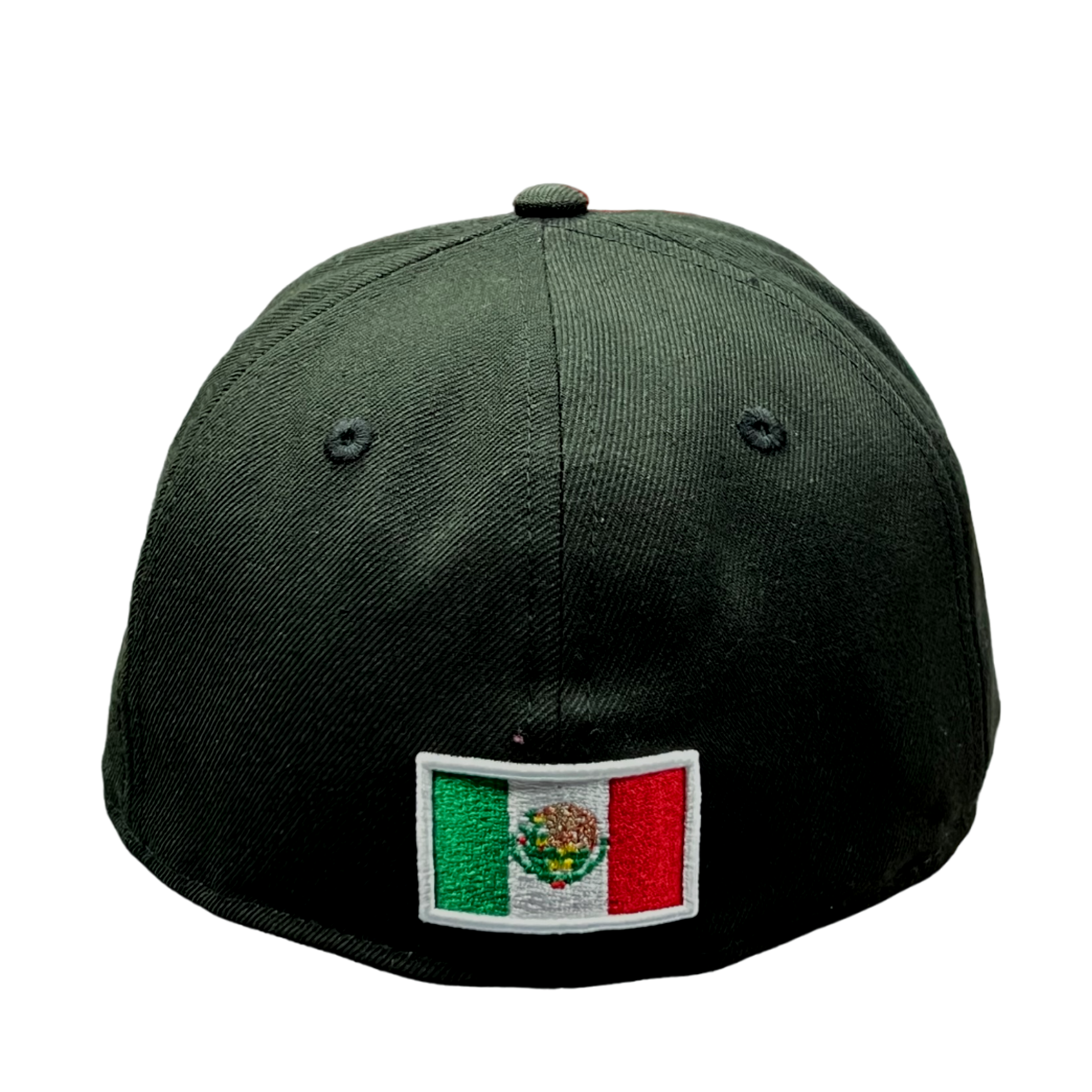 Black Mexico New Era Fitted cap with Mexico Flag on the Back