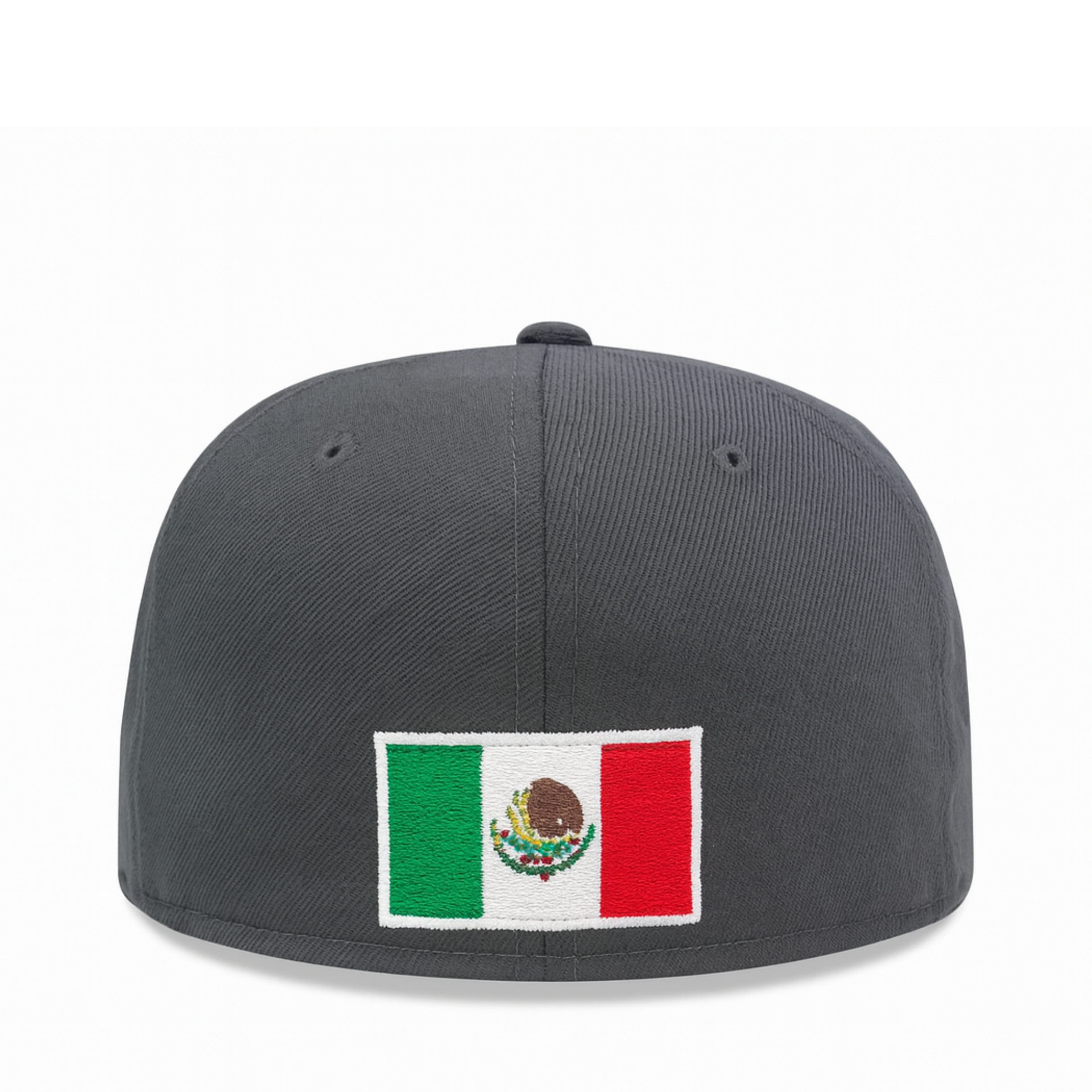 Back of New Era Mexico Rose Collection Dark Graphite Black 2 Tone 59FIFTY Fitted Hat
