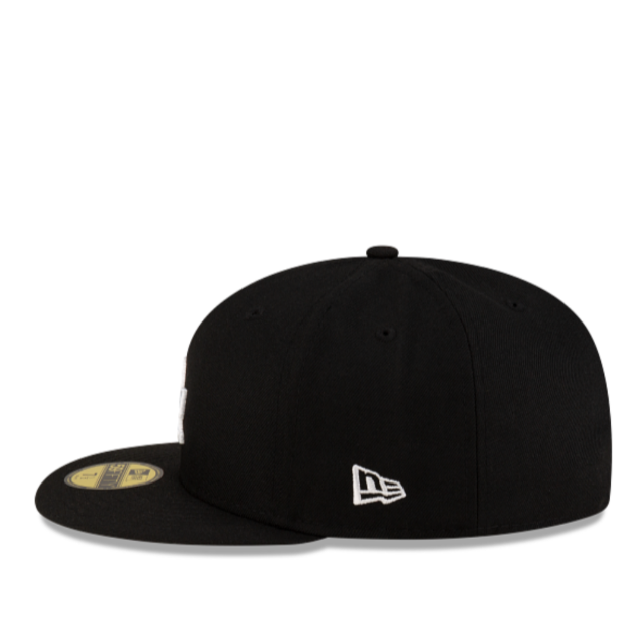 Side View of New Era Philadelphia Phillies Black White 1980 World Series 59FIFTY Fitted Hat