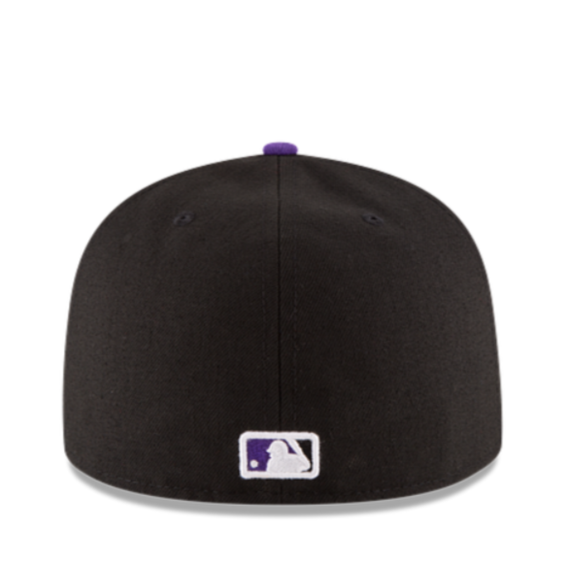 New Era Colorado Rockies CR Authentic Collection Black/Purple 2 Tone 59FIFTY Fitted Hat Back