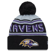 New Era Baltimore Ravens Black Cuffed Pom Knit Beanie