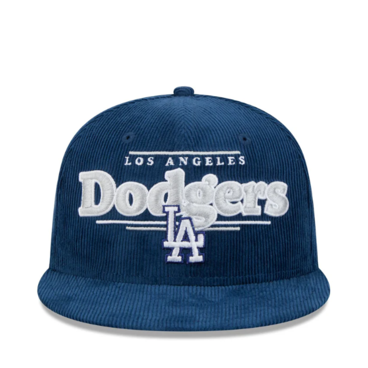 Front of New Era Los Angeles Dodgers Throwback Display Corduroy 9FIFTY Snapback