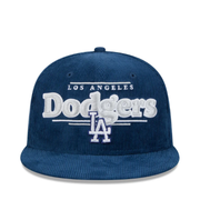 Front of New Era Los Angeles Dodgers Throwback Display Corduroy 9FIFTY Snapback