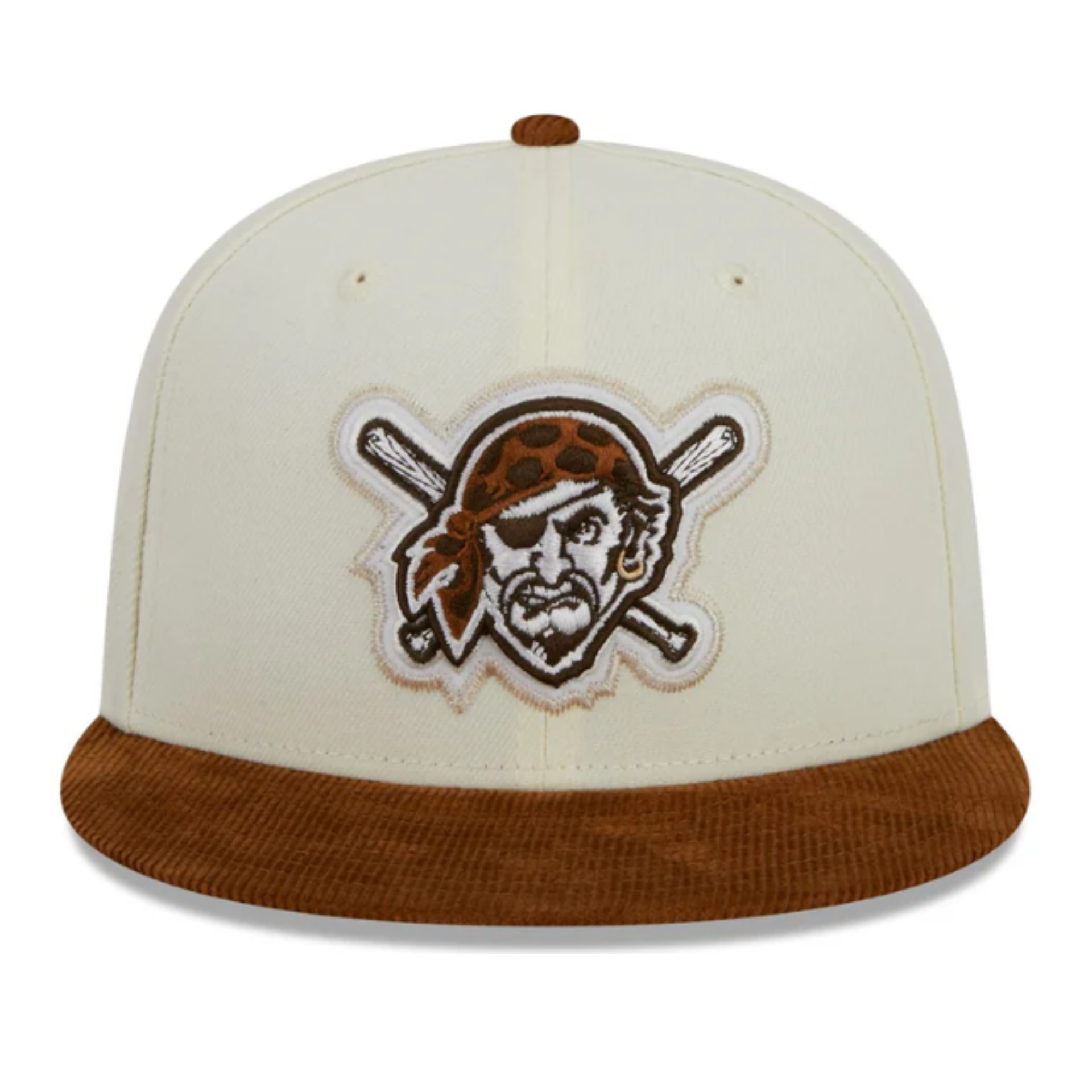 Cream Pittsburgh Pirates Cooperstown Corduroy Visor New Era Fitted Hat