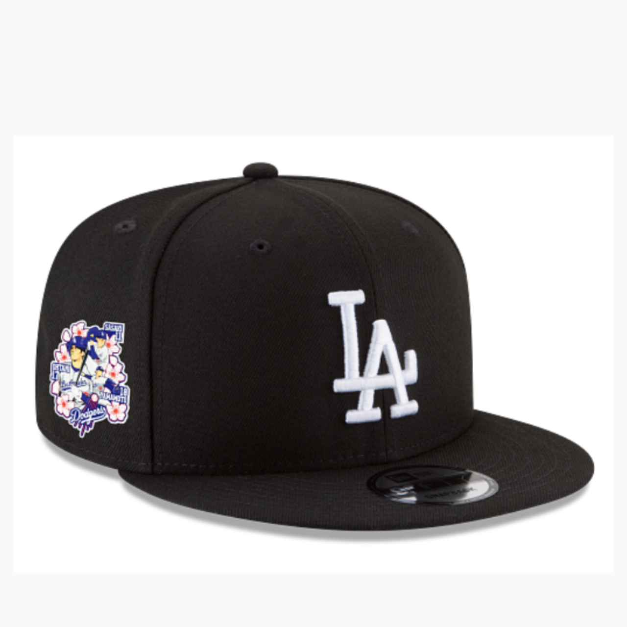 Los Angeles Dodgers Black Triple Player Side Patch 9FIFTY Snapback Hat