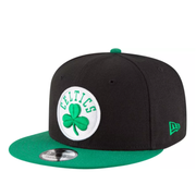 Black Boston Celtics Clover New Era Fitted Cap with Greenbrim