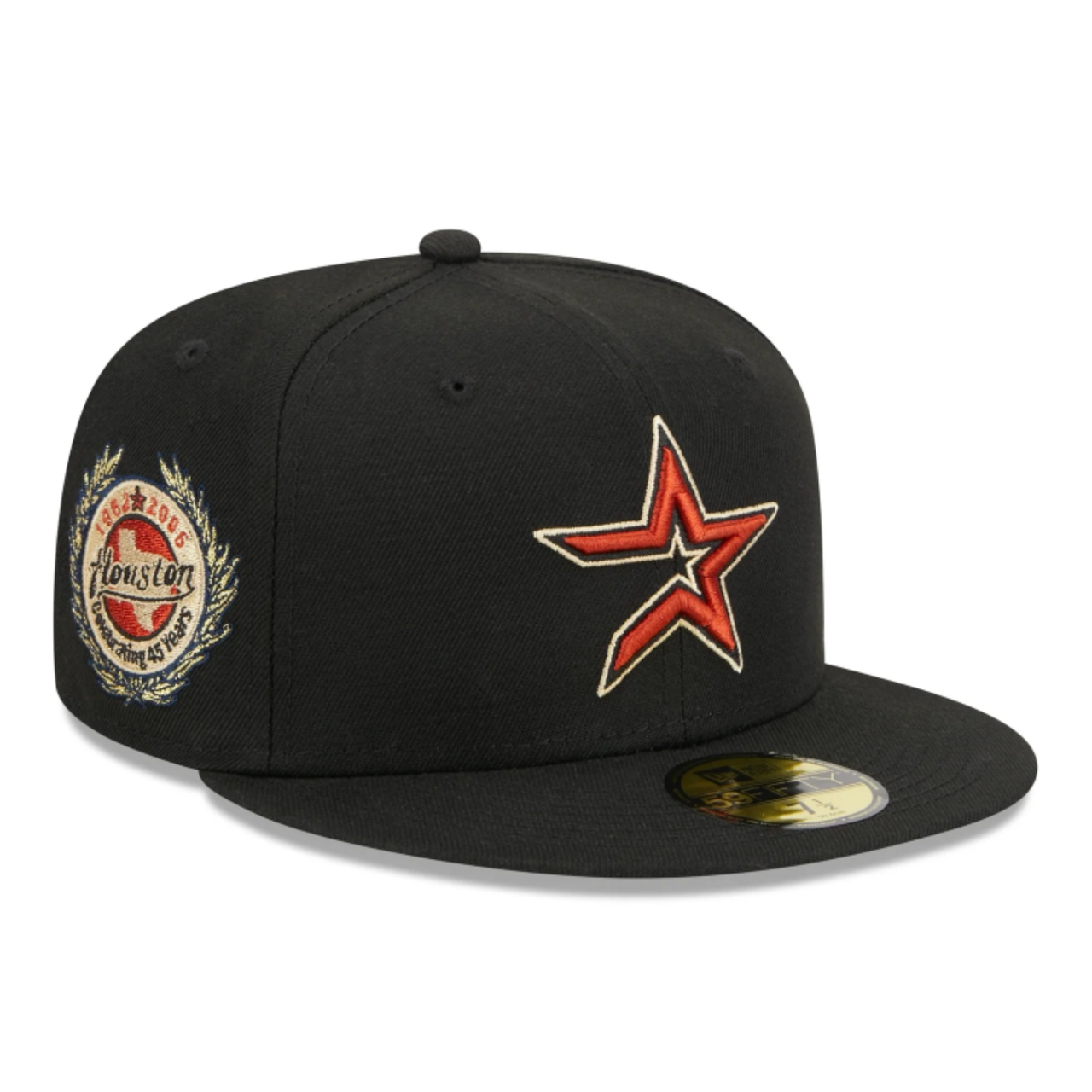 NewEra Hoston Astros Side patch Fitted cap.