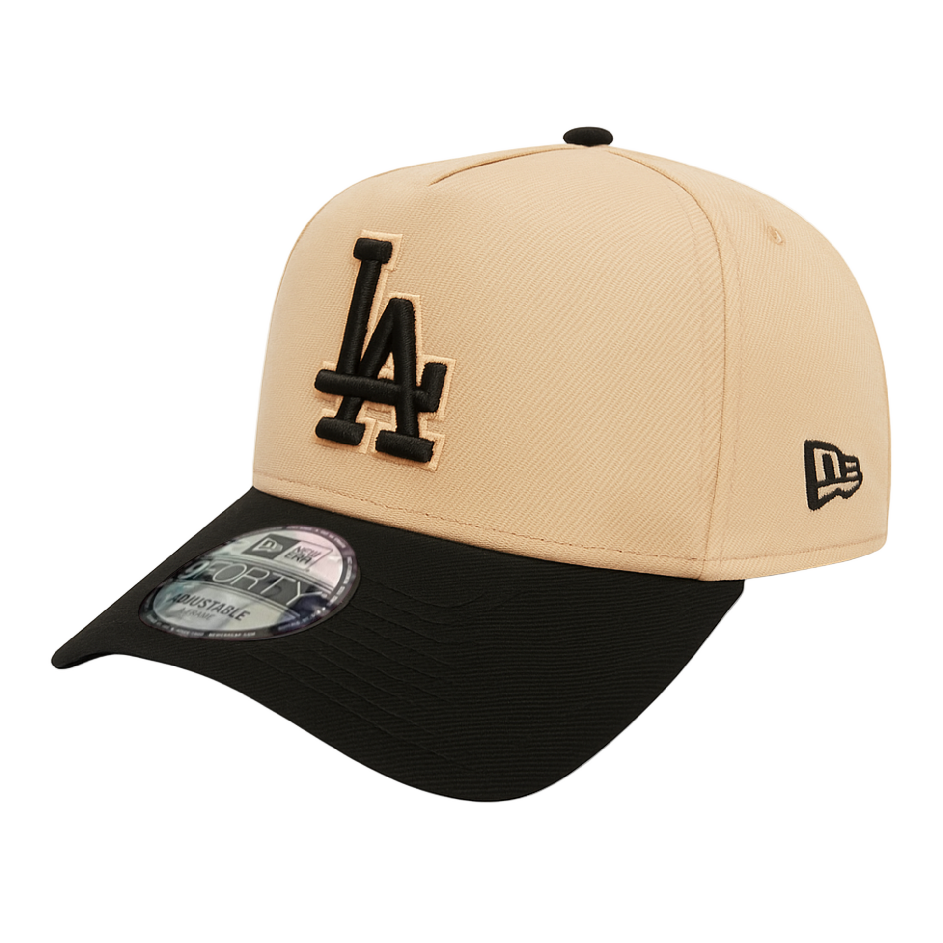 New Era Los Angeles Dodgers Khaki Black 2 Tone 9FORTY A-Frame Snapback