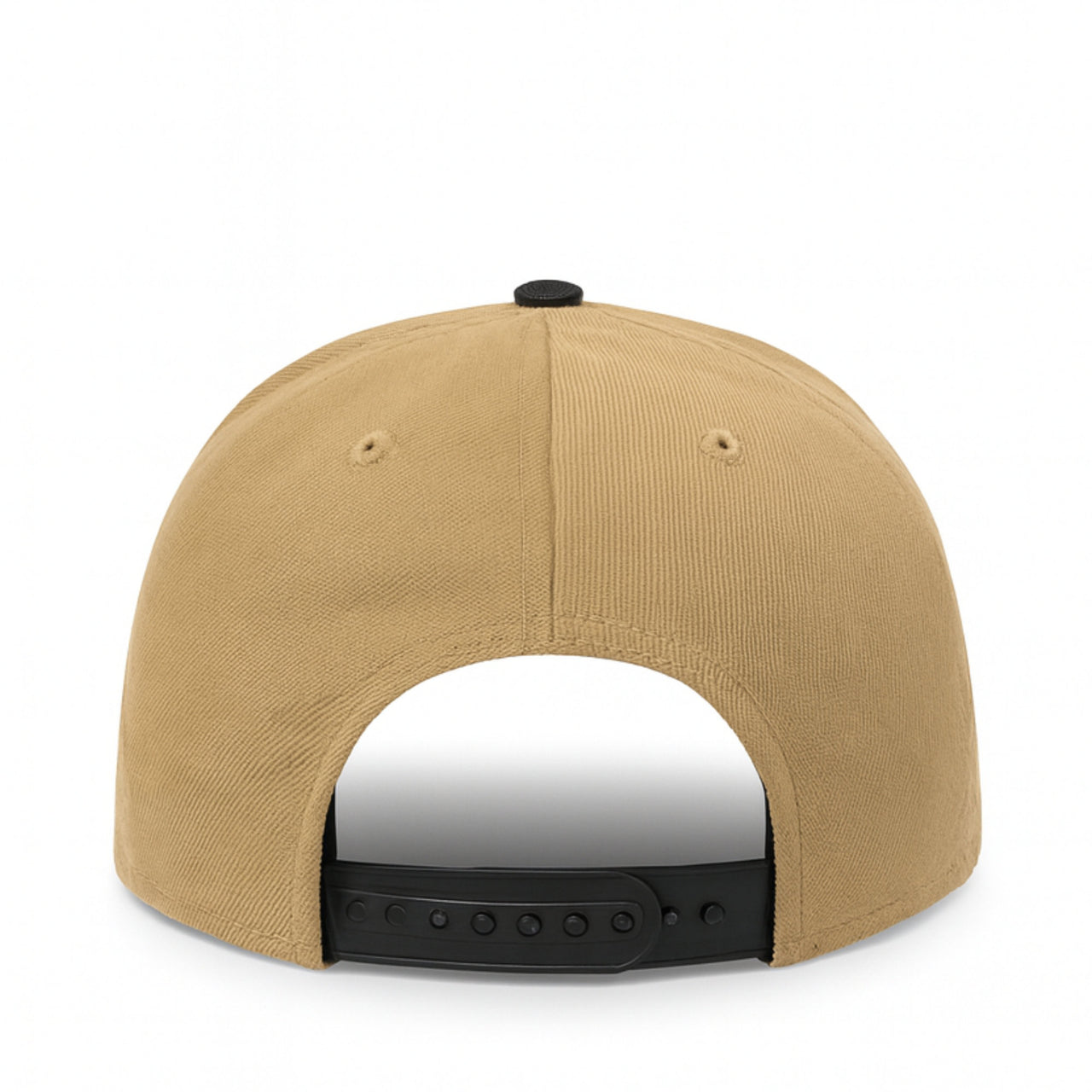back of New Era Los Angeles Dodgers Khaki Black 9FIFTY Snapback Hat