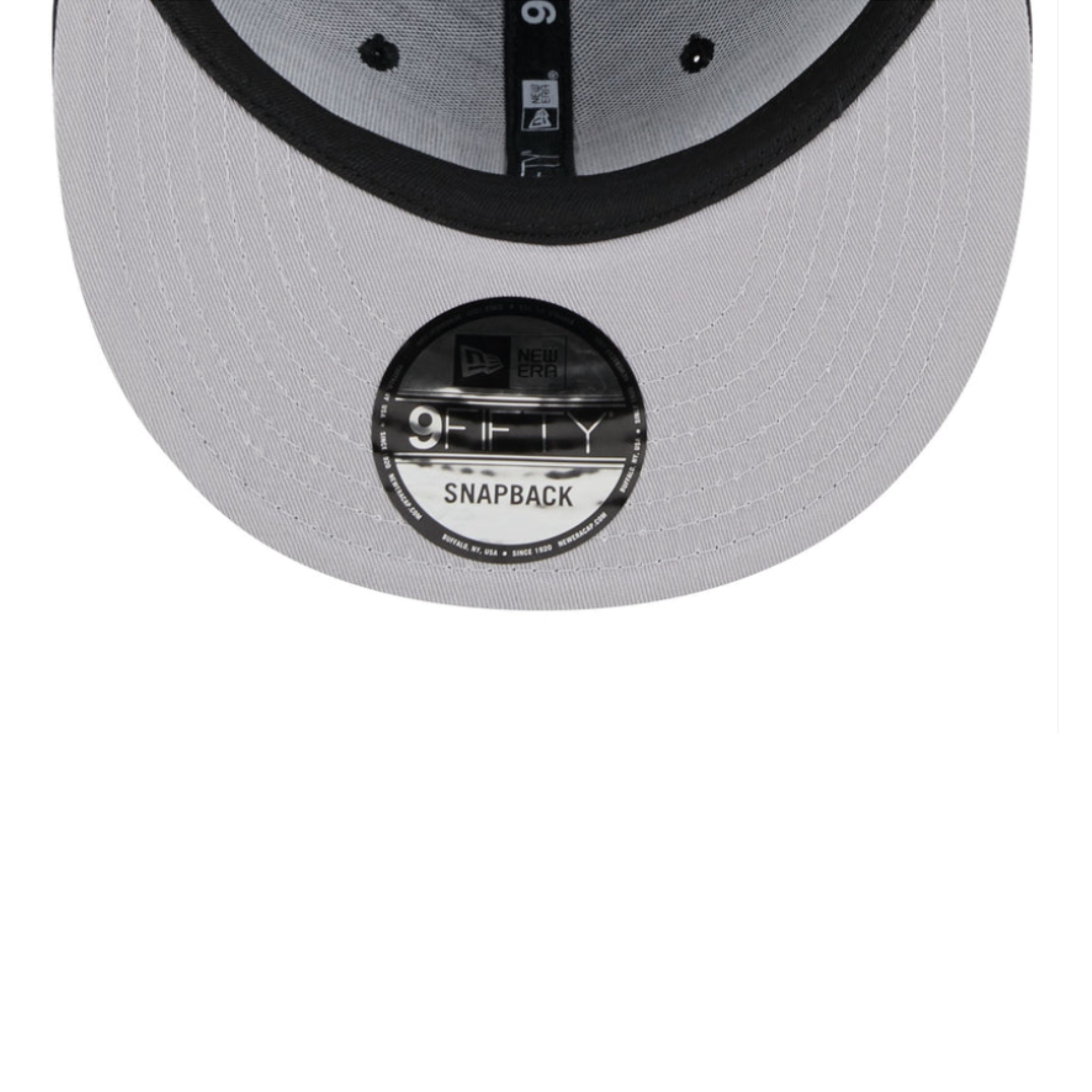 NewEra MLB Las Vegas Raiders Satin Script 9FIFTY Men's Snapback Hat under visor.