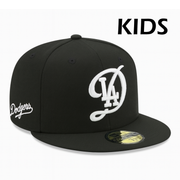 New Era YOUTH Los Angeles Dodgers City Connect Black 59FIFTY Fitted Hat