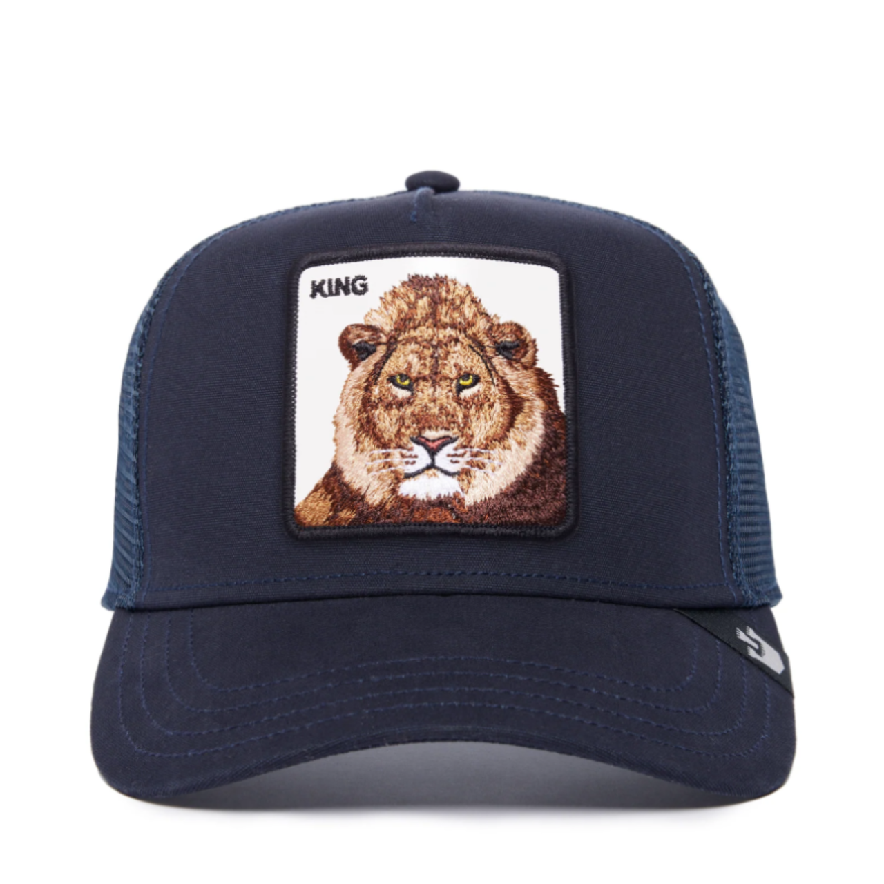 Goorin Bros The King Lion Indigo Blue Mesh Trucker Men's Snapback Hat