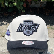 off white black los angeles kings overspray pro pinch fit mitchell and ness snapback