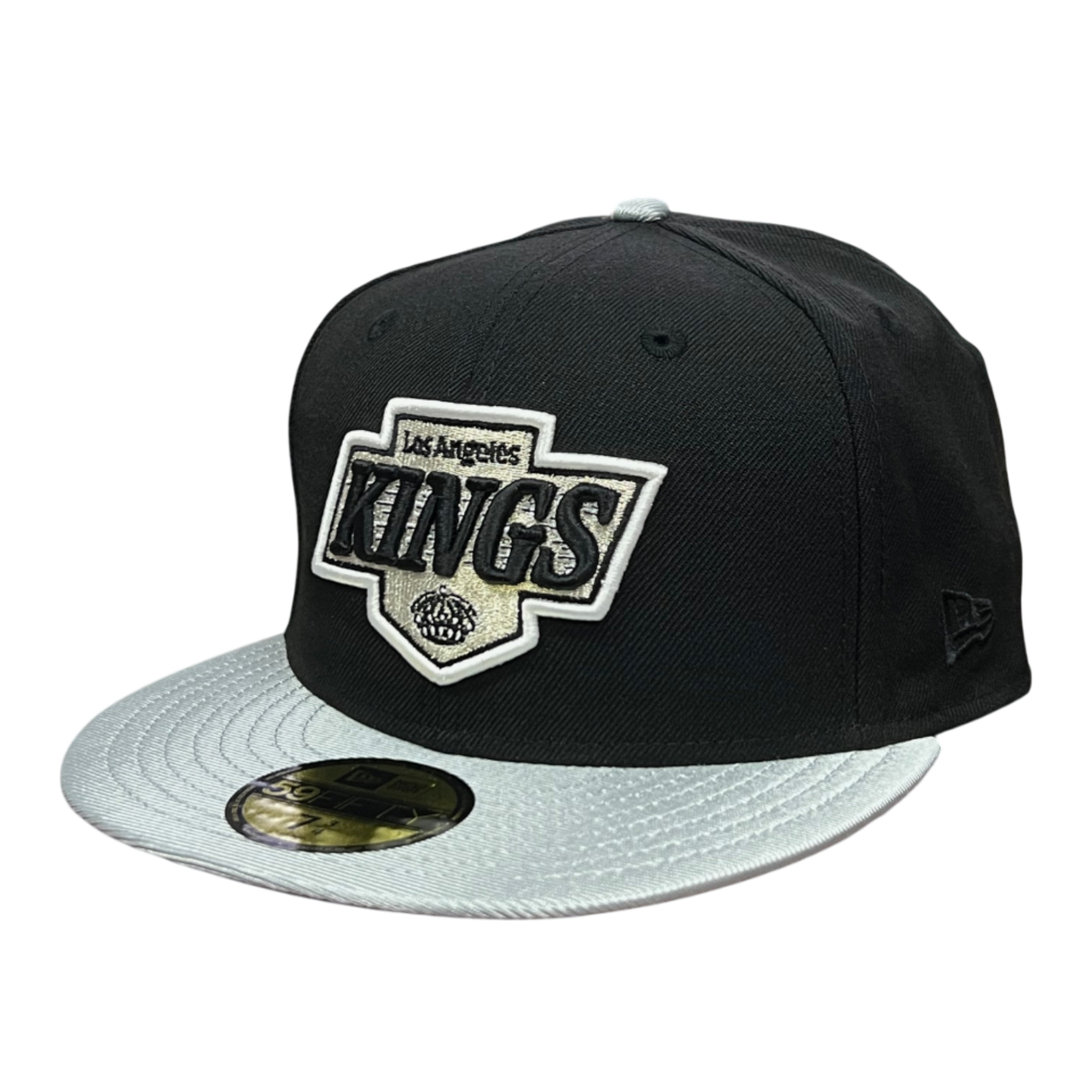 Los Angeles Kings Black Satin Silver 59FIFTY Fitted Hat