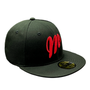 Black hat with Diablos Rojos del México logo in red New Era Fitted Cap