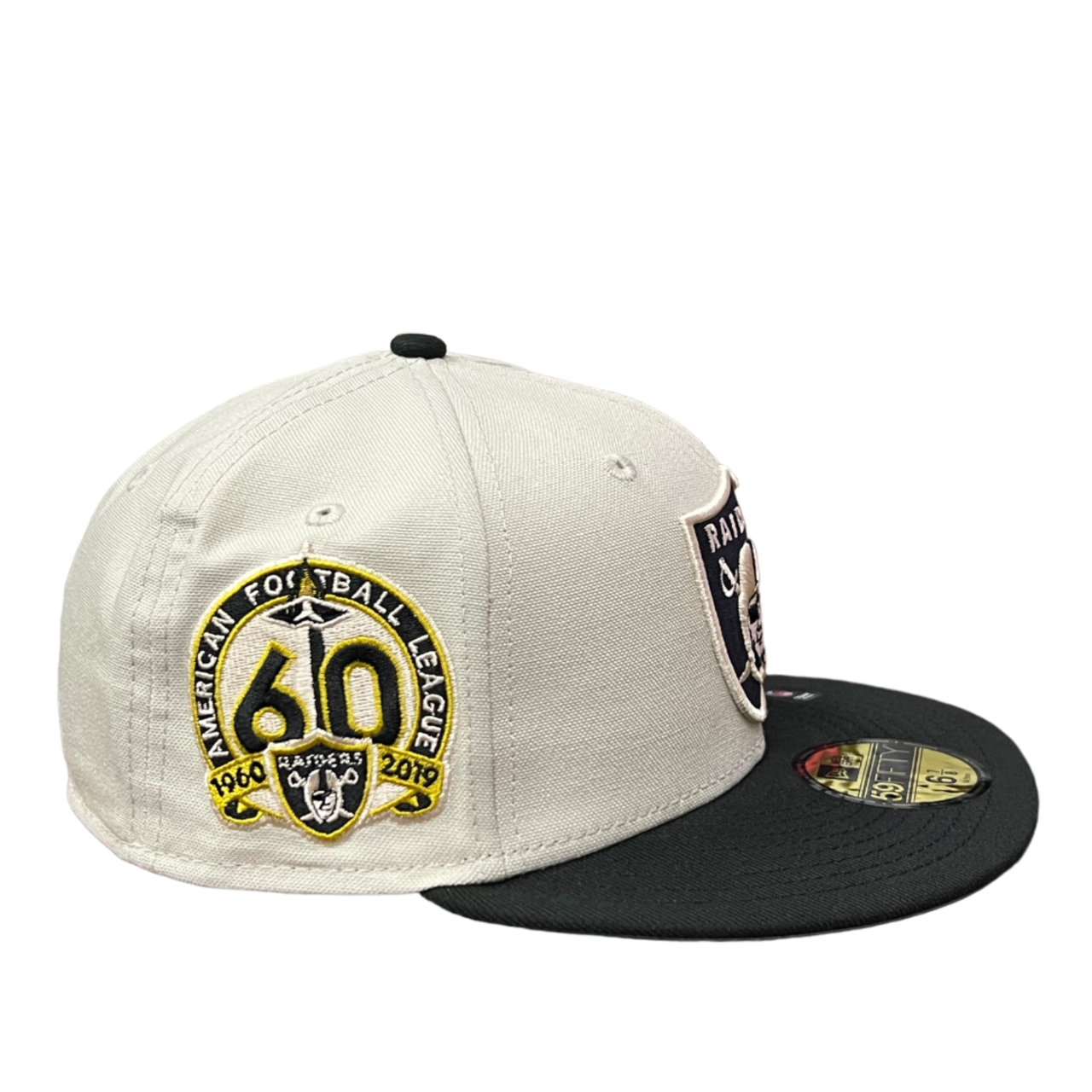 NewEra MLB Las Vegas Raiders 2 Tone Stone 60th Anniversary 59FIFTY Men's Fitted Hat