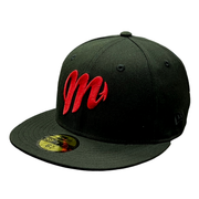 Black hat with Diablos Rojos del México logo in red New Era Fitted Cap