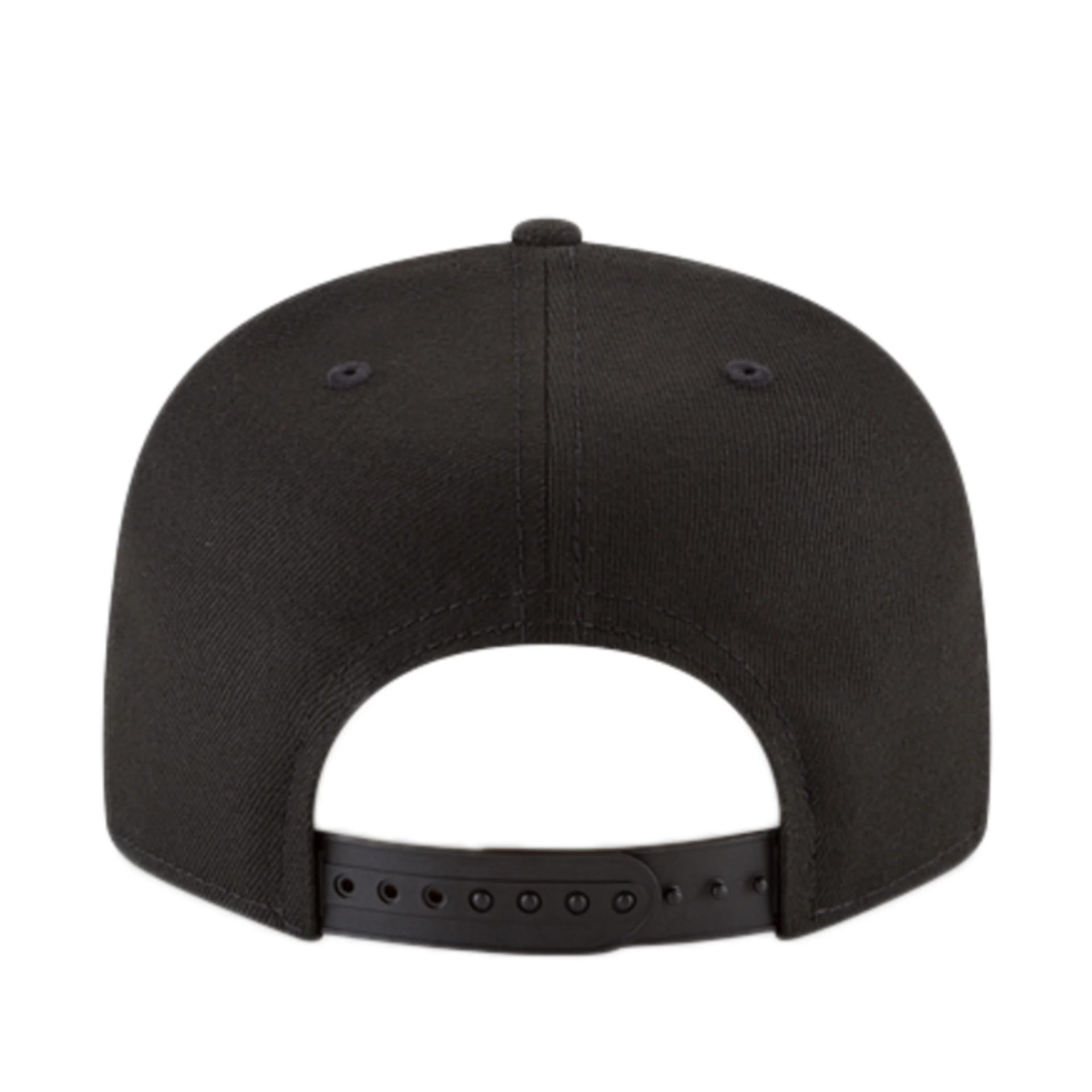 Back of New Era Umpire Official Logo Black on Black 9Fifty Snapback Hat