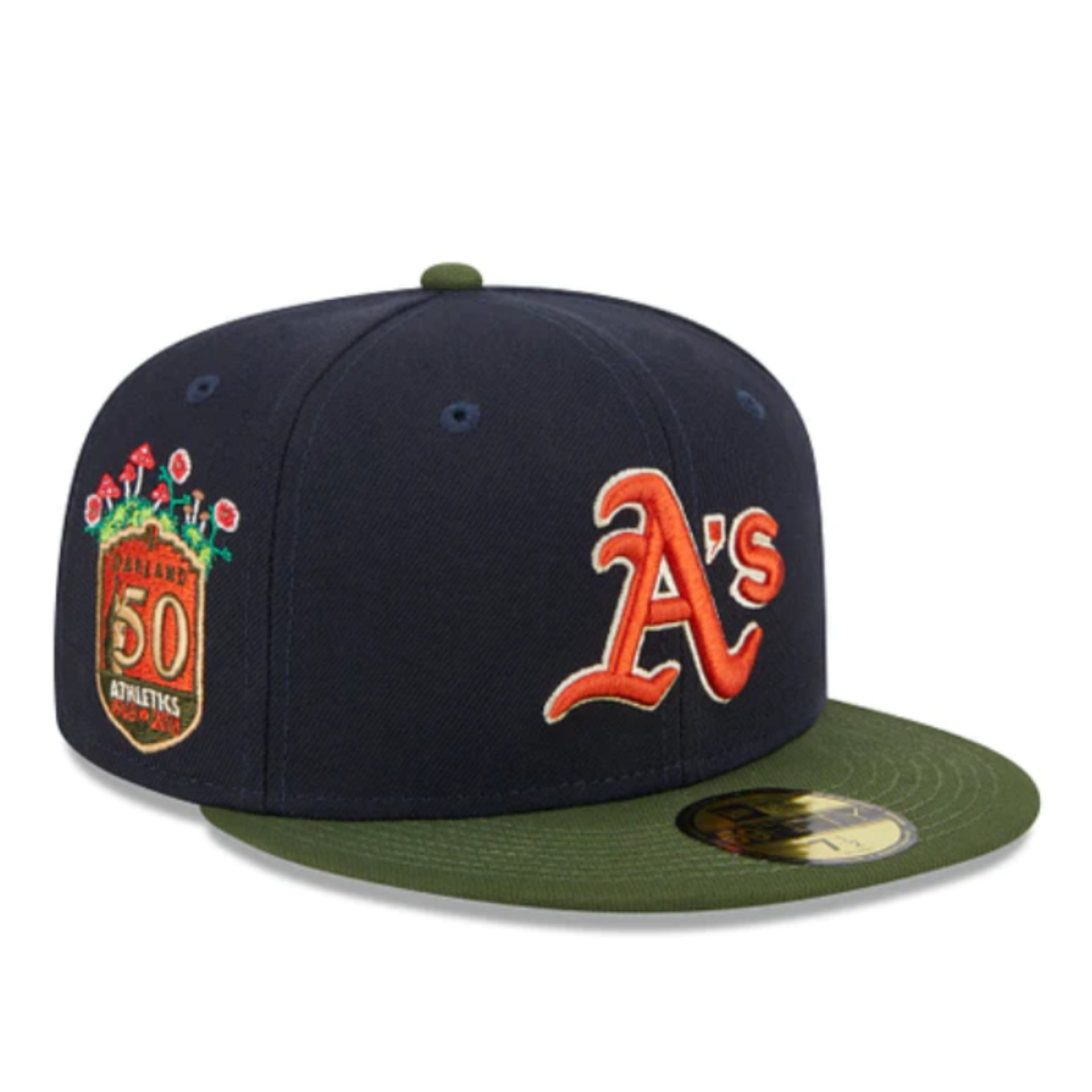 NewEra MLB Oakland Athletics A's Sprouted Collection 59FIFTY Fitted Men's Hat