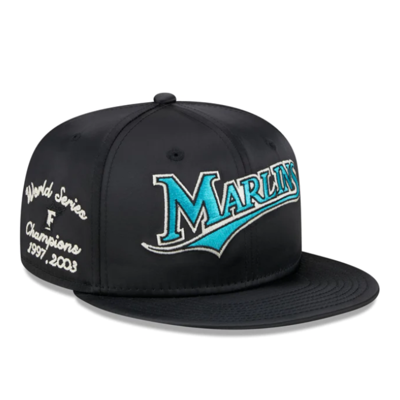 MLB Florida Marlins Satin Script 9FIFTY Men's Snapback Hat