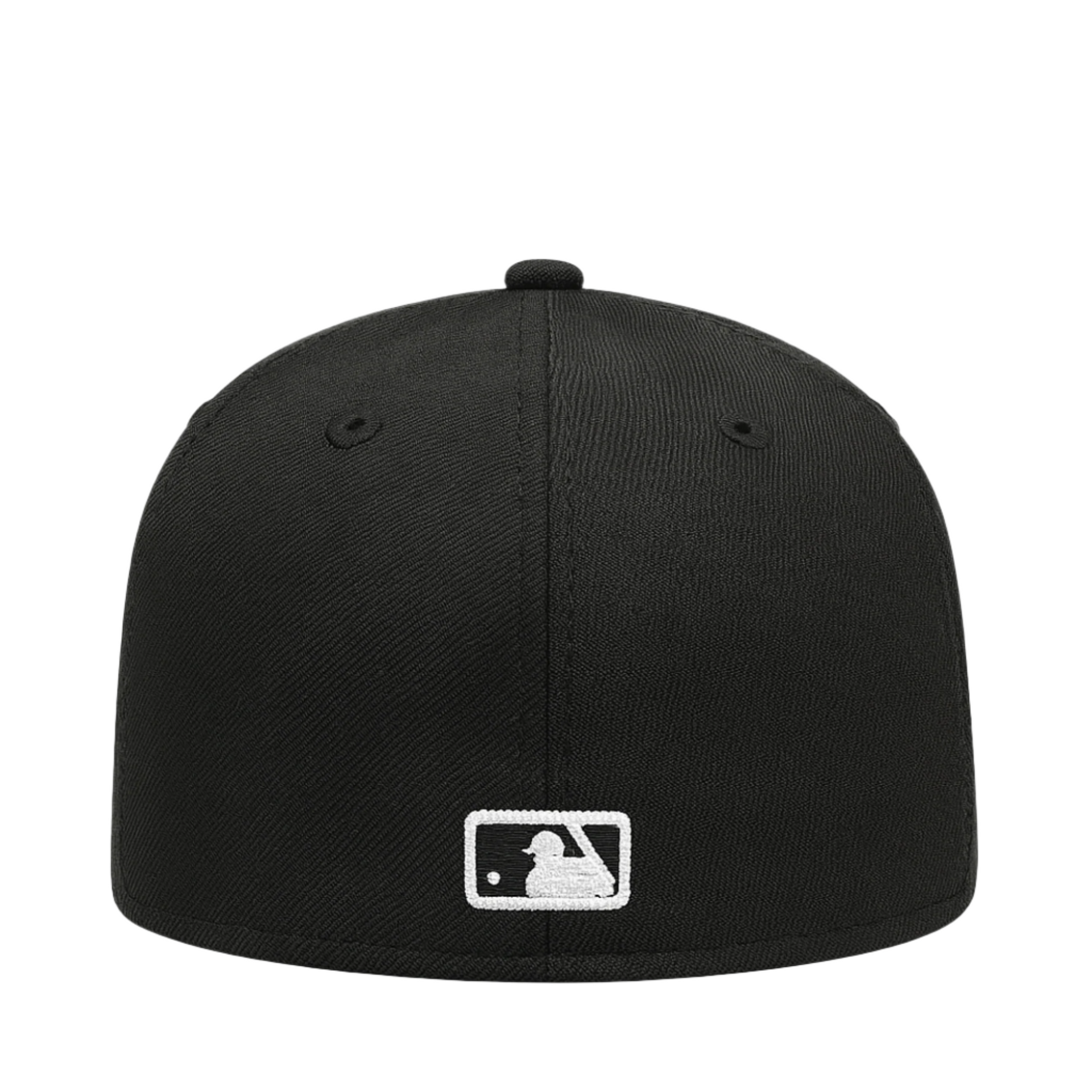 Back View of New Era Los Angeles Dodgers Black Rose Edition 59FIFTY Fitted Hat