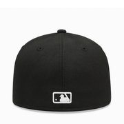 Back View of New Era New York Yankees Black White 2000 World Series 59FIFTY Fitted Hat