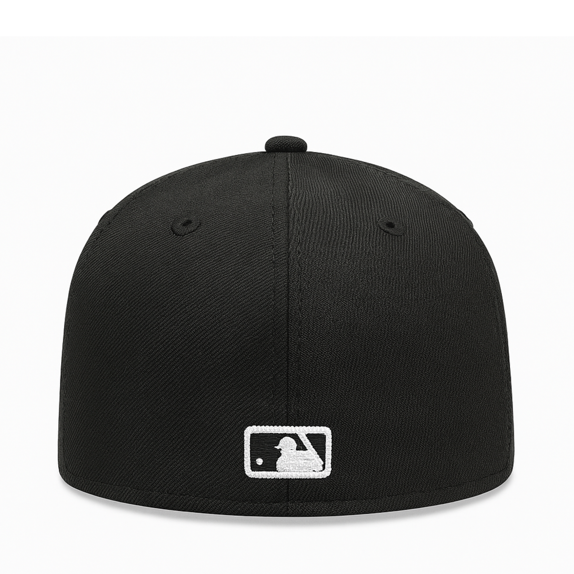 Back View of New Era New York Yankees Black White 2000 World Series 59FIFTY Fitted Hat