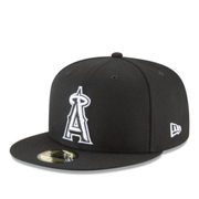 New Era MLB Los Angeles Anaheim Angels A Black/White 59FIFTY Fitted Hat